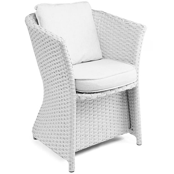 Кресло из ротанга Pradex Релакс Белое-0