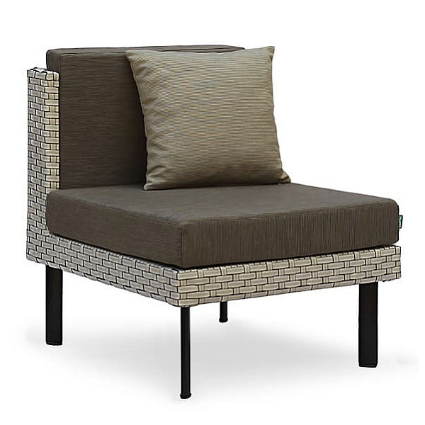 Крісло з ротанга Pradex Тетріс без підлокітників Сіре-0