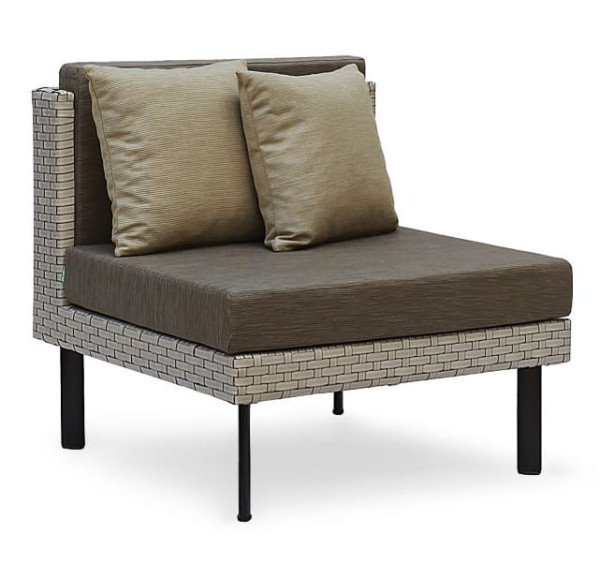 Кресло из ротанга Pradex Тетрис-М без подлокотников Серое-0