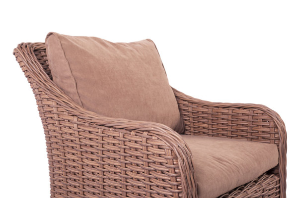 Кресло из ротанга Pradex Аделина Коричневое-1