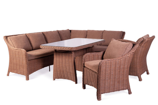 Кресло из ротанга Pradex Аделина Коричневое-5