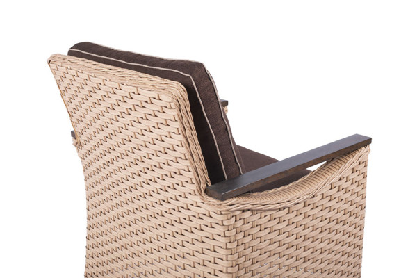 Крісло з ротанга Pradex Брідж Бежеве-3