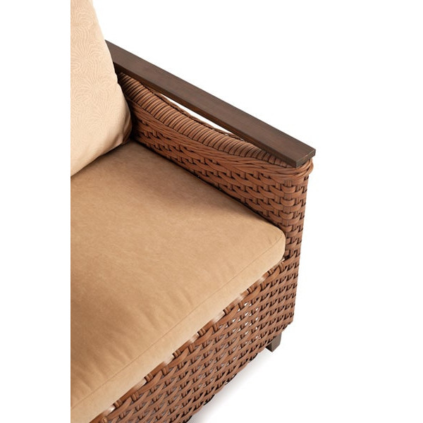 Кресло из ротанга Pradex Бридж Коричневое-4