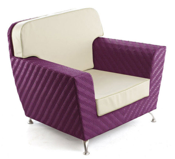 Крісло з ротанга Pradex Флорида Фіолетове-0