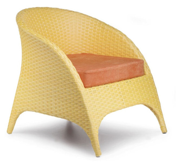Крісло з ротанга Pradex Гольф Жовтий-0