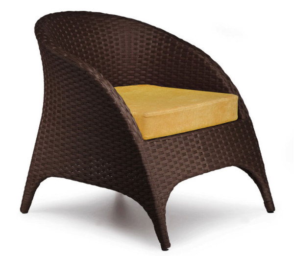 Крісло із ротанга Pradex Гольф Темно-коричневе-0