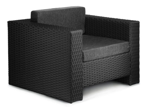 Кресло из ротанга Pradex Гранд Черное-0