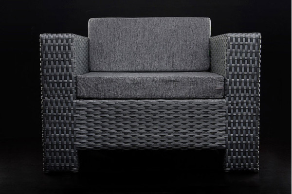 Кресло из ротанга Pradex Гранд Серое-3