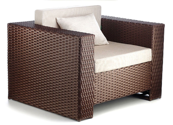 Кресло из ротанга Pradex Гранд Темно-коричневое-0