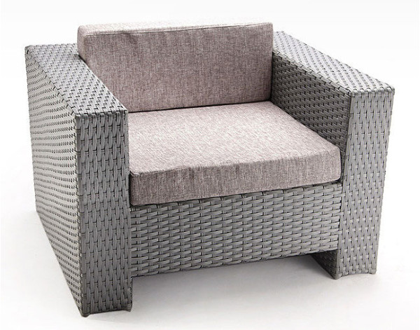 Кресло из ротанга Pradex Гранд Серое-1