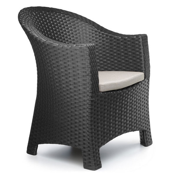 Кресло из ротанга Pradex Комфорт Черное-0