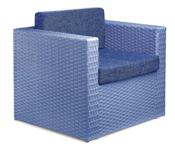 Крісло з ротанга Pradex Мартін Синє-0