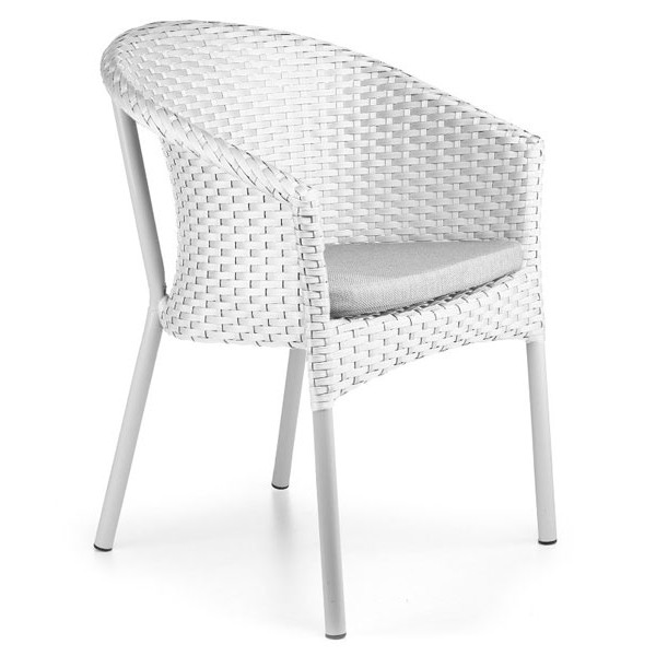 Кресло из ротанга Pradex Неаполь Лайт Белое-0