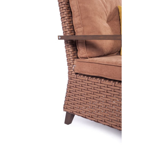 Кресло из ротанга Pradex Порту Коричневое-1