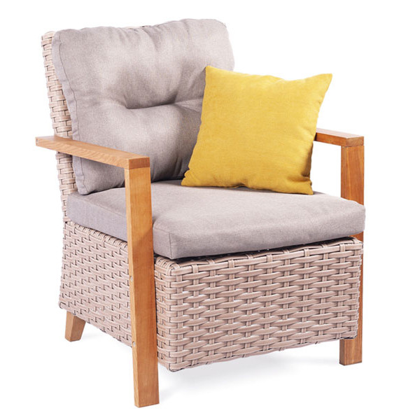 Крісло з ротанга Pradex Порту Бежеве-0