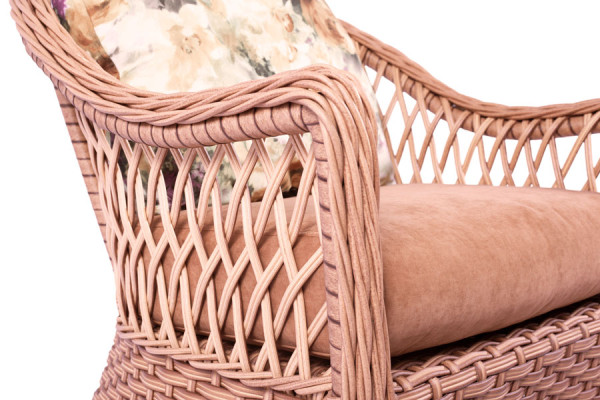 Кресло из ротанга Pradex Прованс Коричневое-1