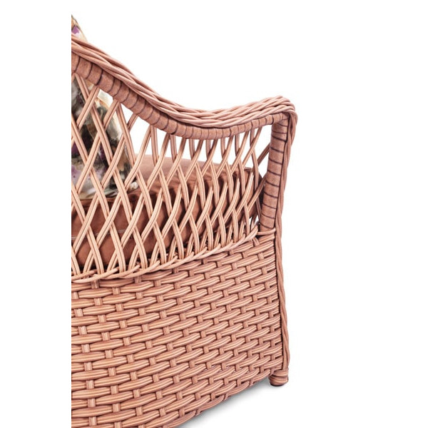 Кресло из ротанга Pradex Прованс Коричневое-3