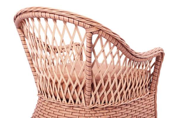 Кресло из ротанга Pradex Прованс Коричневое-2