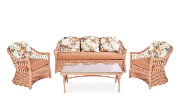 Кресло из ротанга Pradex Прованс Коричневое-6