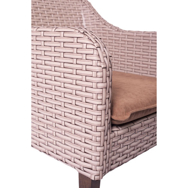 Кресло из ротанга Pradex Рондо Бежевое-5