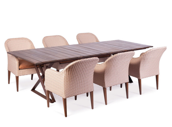 Кресло из ротанга Pradex Рондо Бежевое-7