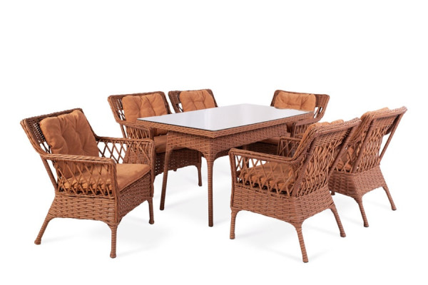 Кресло из ротанга Pradex Танго Коричневое-6