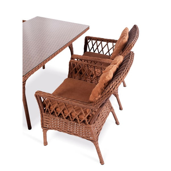 Кресло из ротанга Pradex Танго Коричневое-7