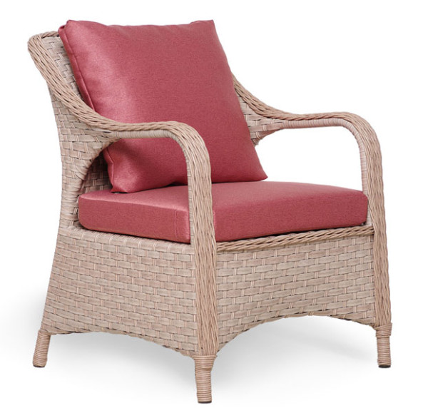 Кресло из ротанга Pradex Осмо Бежевое-0