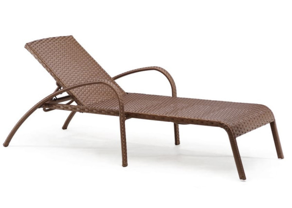 Шезлонг із ротанга Pradex Аква Темно-коричневий-0