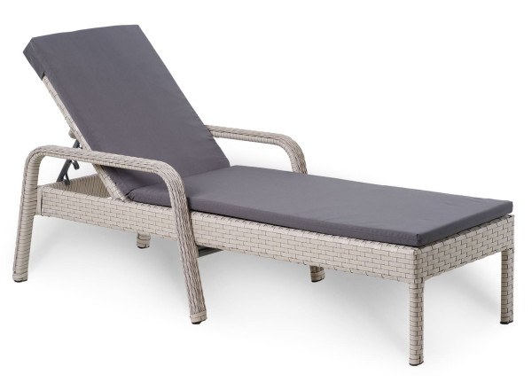 Шезлонг из ротанга Pradex Аризона-Ш Серый-0