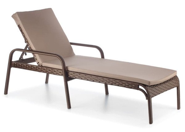 Шезлонг из ротанга Pradex Аризона Темно-коричневый-0