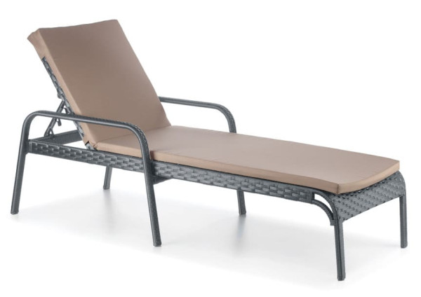 Шезлонг із ротанга Pradex Арізона Темно-сірий-0