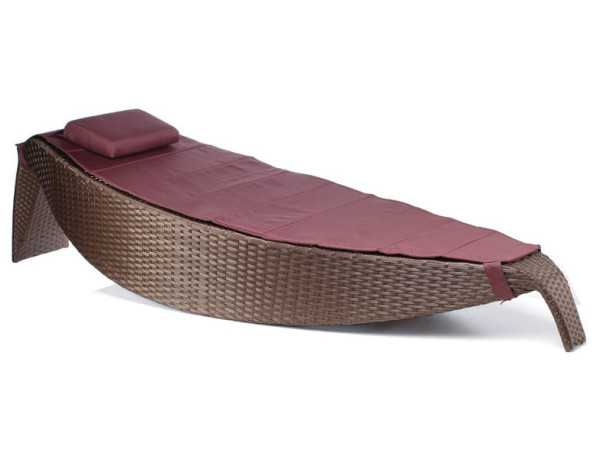 Шезлонг із ротанга Pradex Каное Темно-коричневий-0