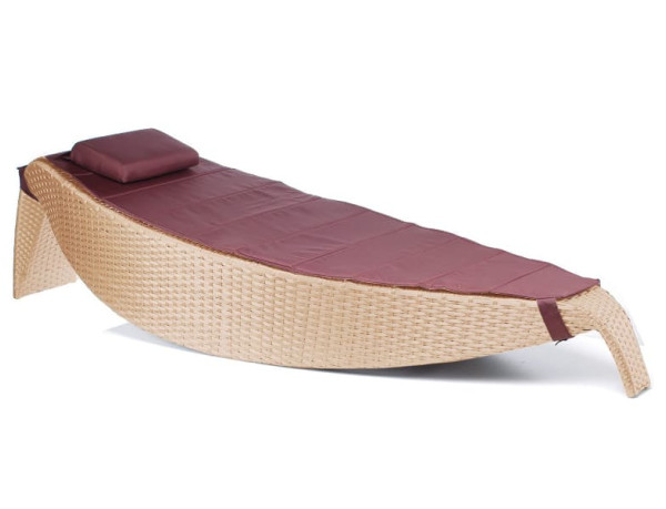 Шезлонг из ротанга Pradex Каноэ Бежевый-0