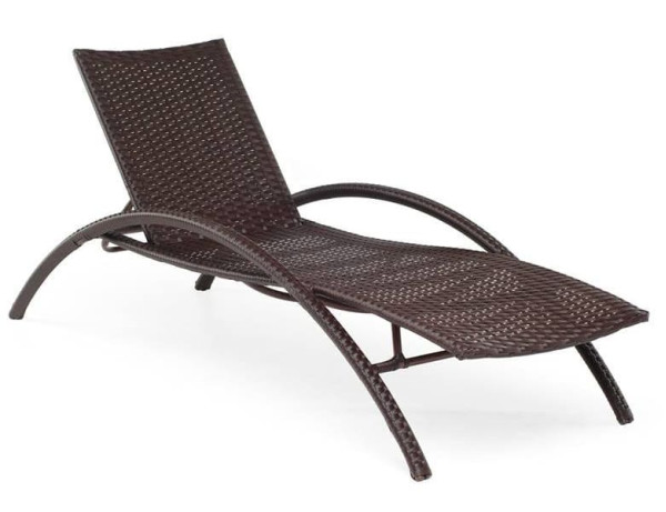 Шезлонг из ротанга Pradex Лайт Темно-коричневый-0