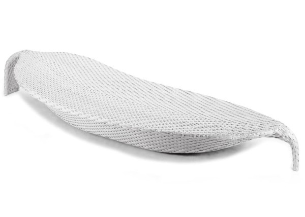 Шезлонг из ротанга Pradex Лист Белый-0