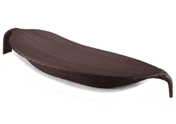 Шезлонг із ротанга Pradex Лист Темно-коричневий-0