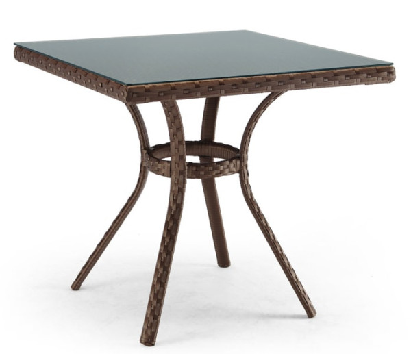 Стіл із ротанга Pradex Блюз квадратний Темно-коричневий-0