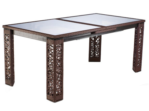 Стол из ротанга Pradex Эйфель раскладной Темно-коричневый-0