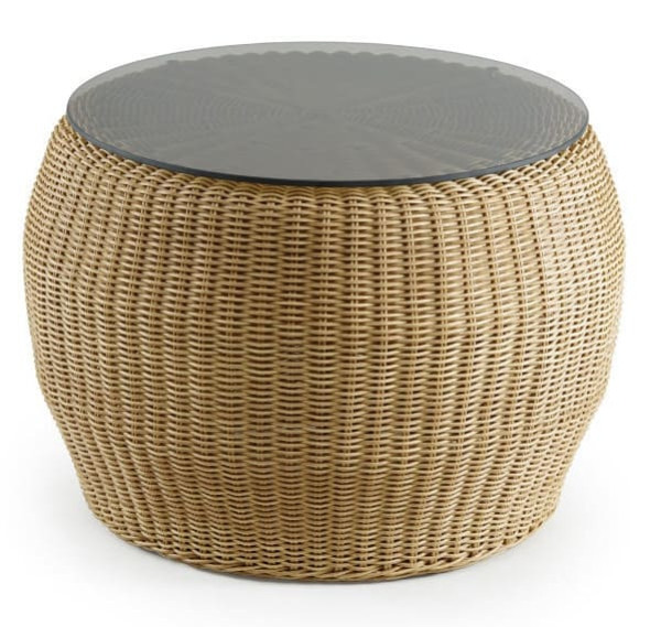 Стол из ротанга Pradex Фиджи круглый Бежевый-0