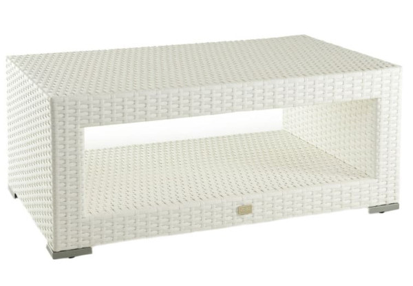 Стол из ротанга Pradex Гранд О прямоугольный Белый-0