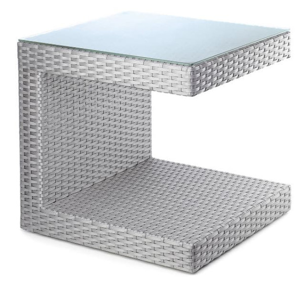 Стіл із ротанга Pradex Гранд С квадратний Сірий-0