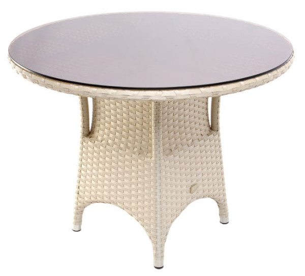 Стіл із ротанга Pradex Марокко круглий Бежевий-0