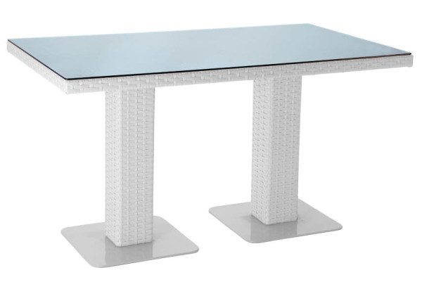 Стіл із ротанга Pradex Мартін прямокутний Білий-0