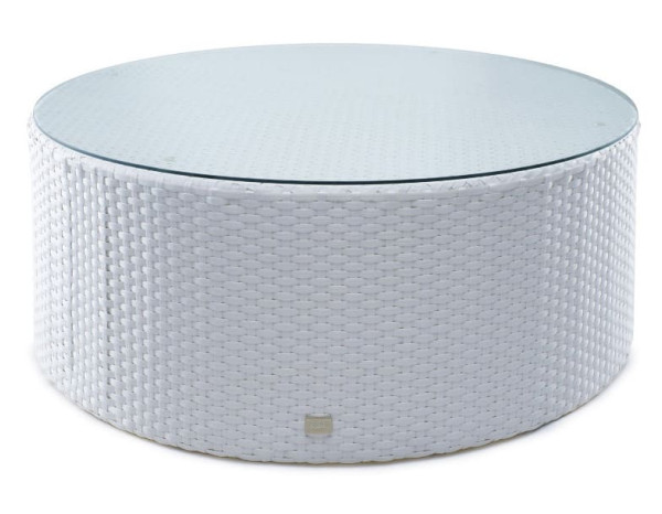 Стол из ротанга Pradex Мартин журнальный Белый-0