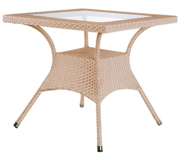 Стол из ротанга Pradex Монтана квадратный Бежевый-0