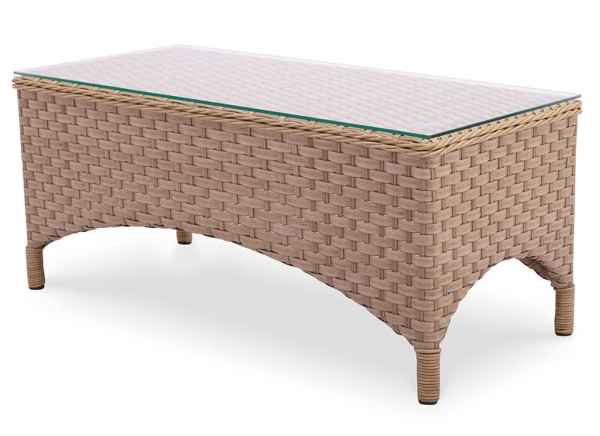 Стіл із ротанга Pradex Осмо журнальний Бежевий-0