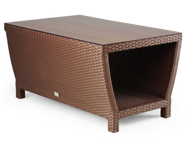 Стол из ротанга Pradex Парадиз прямоугольный Темно-коричневый-0