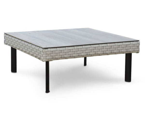 Стіл із ротанга Pradex Тетріс квадратний Сірий-0