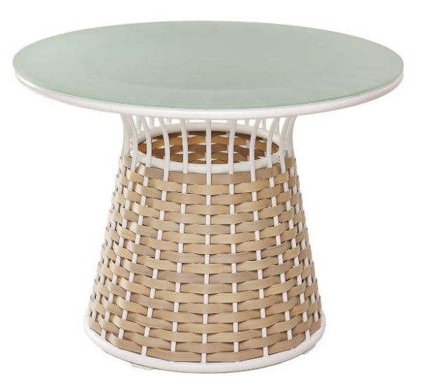 Стол из ротанга Pradex Тин круглый Бежевый-0